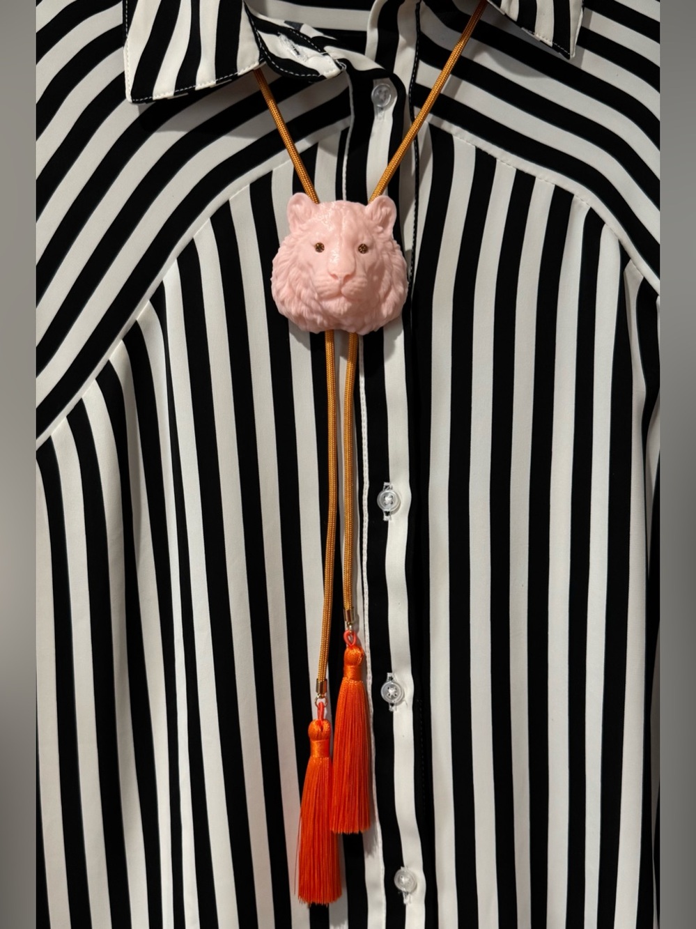 NWT Lion Statement Bolo Tie-Necklace